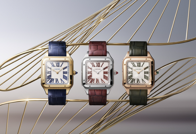 Color aesthetics interprets elegant style, Replica Cartier Santos series new watch